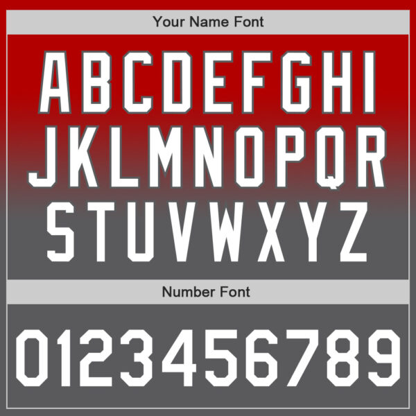 Custom Red White-Steel Gray Authentic Fade Fashion Baseball Jersey