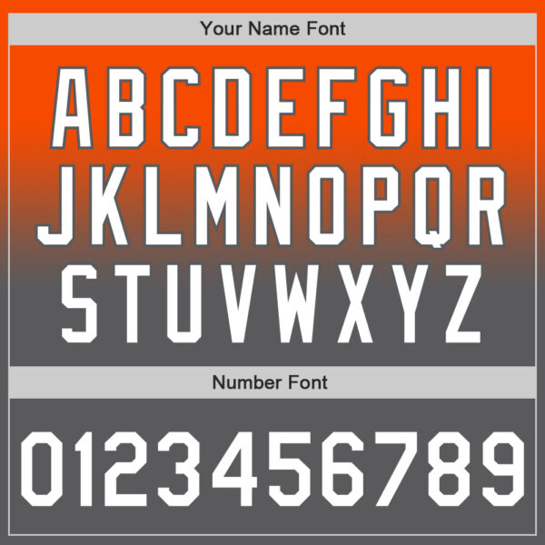 Custom Orange White-Steel Gray Authentic Fade Fashion Baseball Jersey