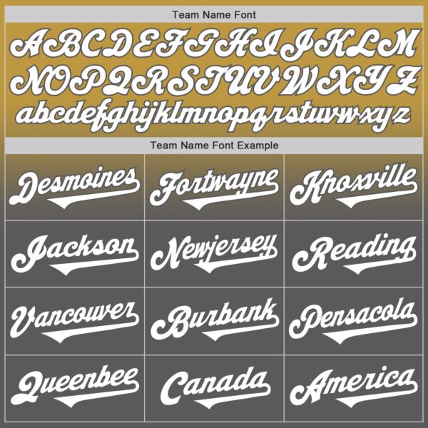 Custom Old Gold White-Steel Gray Authentic Fade Fashion Baseball Jersey