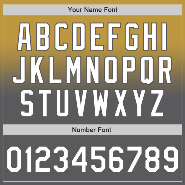 Custom Old Gold White-Steel Gray Authentic Fade Fashion Baseball Jersey