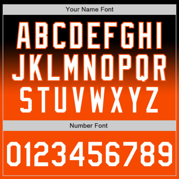 Custom Black White-Orange Authentic Fade Fashion Baseball Jersey