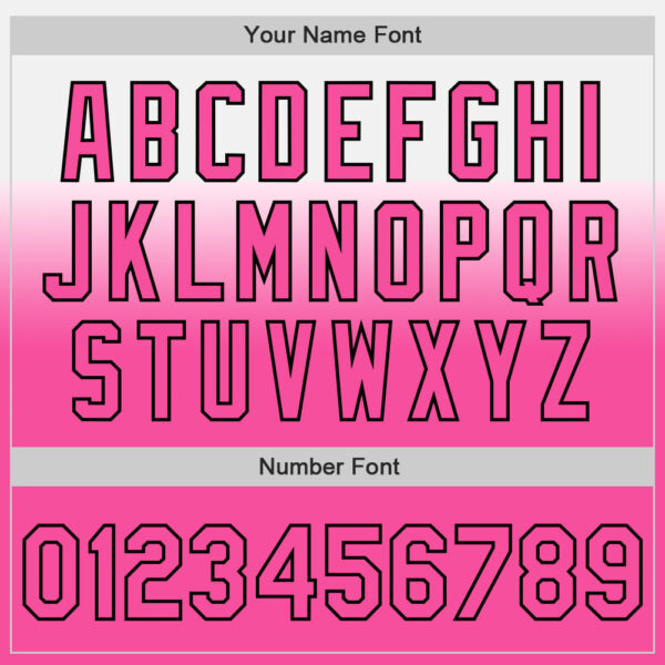 Custom White Pink-Black Authentic Fade Fashion Baseball Jersey