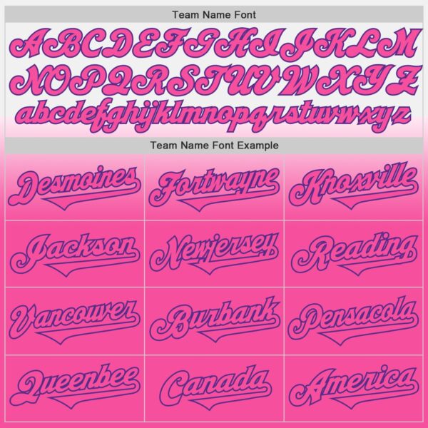 Custom White Pink-Purple Authentic Fade Fashion Baseball Jersey