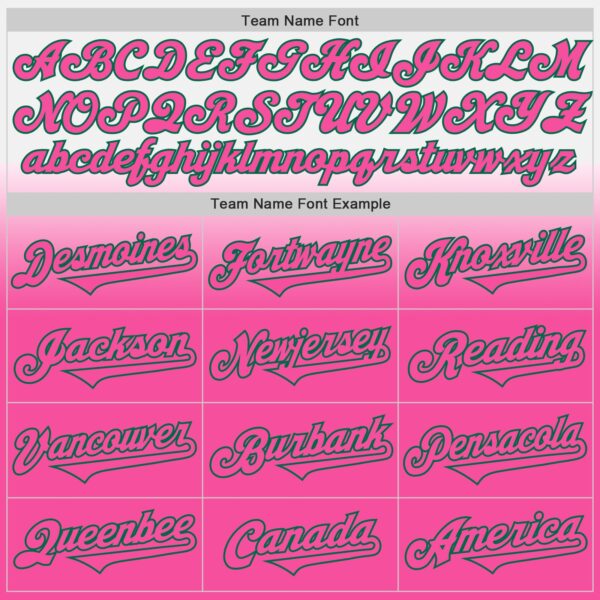 Custom White Pink-Kelly Green Authentic Fade Fashion Baseball Jersey