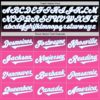Custom Black White Pink-Light Blue Authentic Fade Fashion Baseball Jersey