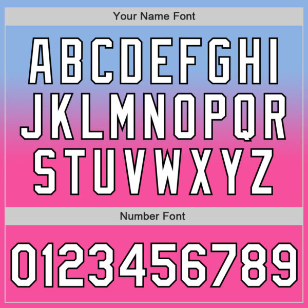 Custom Light Blue White Pink-Black Authentic Fade Fashion Baseball Jersey