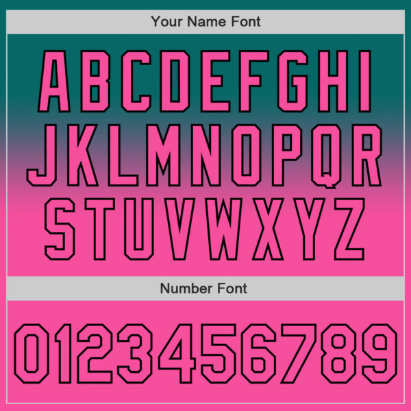 Custom Teal Pink-Black Authentic Fade Fashion Baseball Jersey