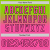 Custom Neon Green Pink-Black Authentic Fade Fashion Baseball Jersey