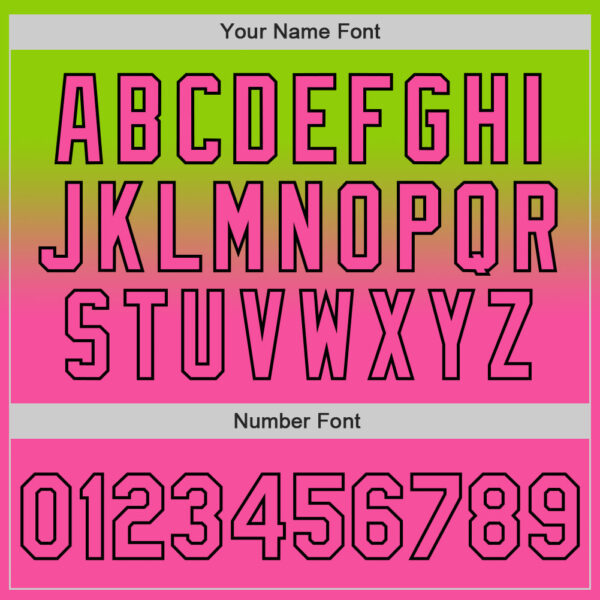 Custom Neon Green Pink-Black Authentic Fade Fashion Baseball Jersey