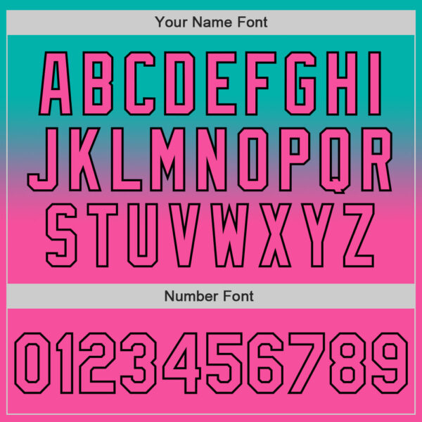 Custom Aqua Pink-Black Authentic Fade Fashion Baseball Jersey