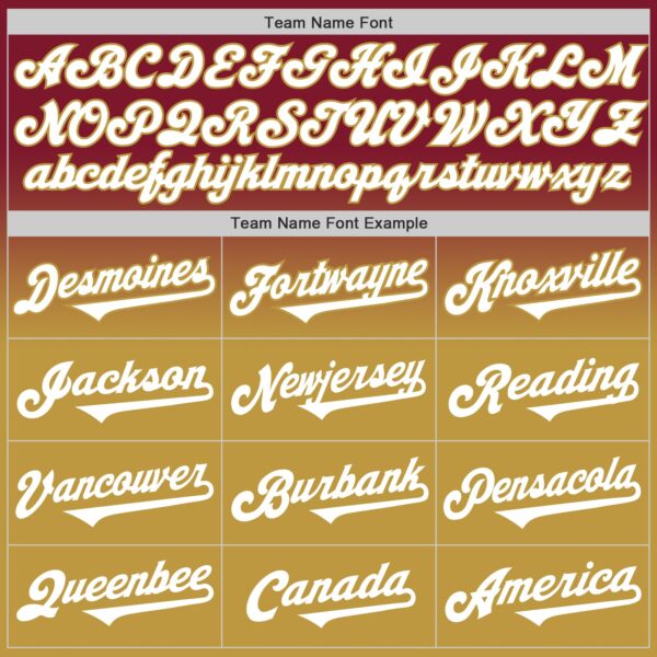 Custom Crimson White-Old Gold Authentic Fade Fashion Baseball Jersey