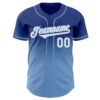 Custom Royal White-Light Blue Authentic Fade Fashion Baseball Jersey