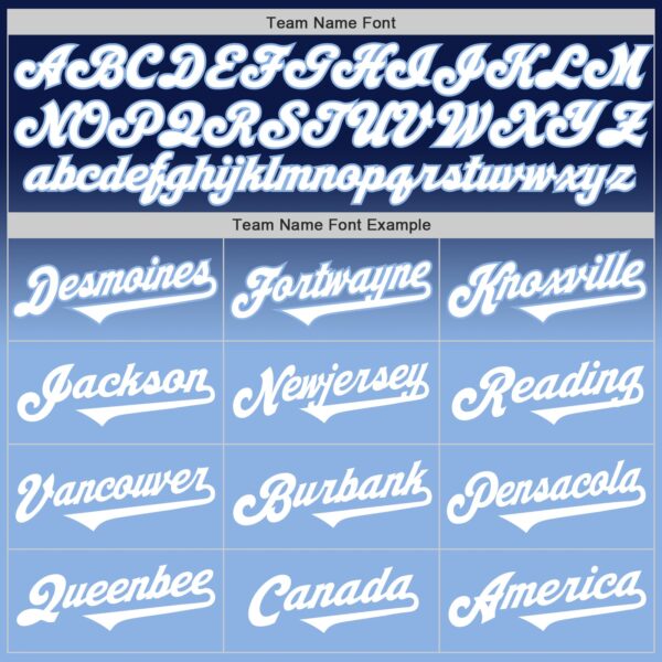 Custom Navy White-Light Blue Authentic Fade Fashion Baseball Jersey