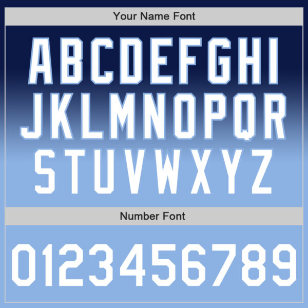 Custom Navy White-Light Blue Authentic Fade Fashion Baseball Jersey