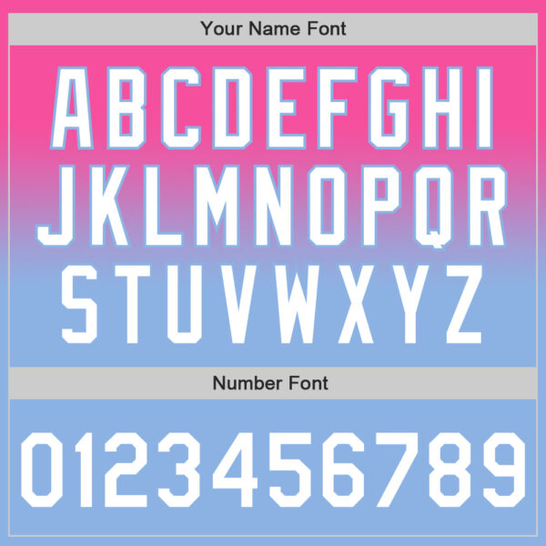 Custom Pink White-Light Blue Authentic Fade Fashion Baseball Jersey