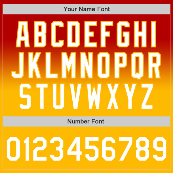 Custom Red White-Gold Authentic Fade Fashion Baseball Jersey