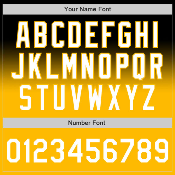 Custom Black White-Gold Authentic Fade Fashion Baseball Jersey