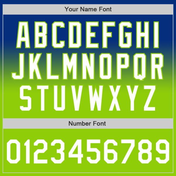 Custom Royal White-Neon Green Authentic Fade Fashion Baseball Jersey