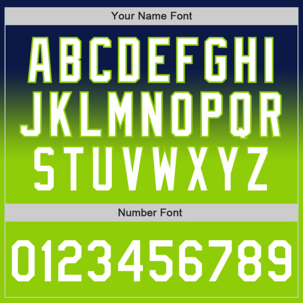 Custom Navy White-Neon Green Authentic Fade Fashion Baseball Jersey