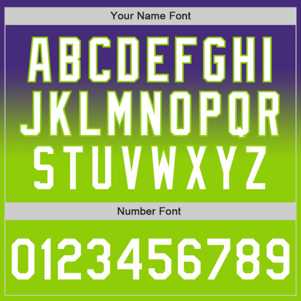 Custom Purple White-Neon Green Authentic Fade Fashion Baseball Jersey