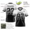 FadeFashion1348-1 Custom White Black Authentic Fade Fashion Football Jersey