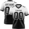 Custom White Black Authentic Fade Fashion Football Jersey
