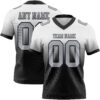 Custom White Gray-Black Authentic Fade Fashion Football Jersey