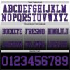 Custom White Purple-Black Authentic Fade Fashion Football Jersey