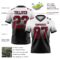 FadeFashion1358-1 Custom White Maroon-Black Authentic Fade Fashion Football Jersey