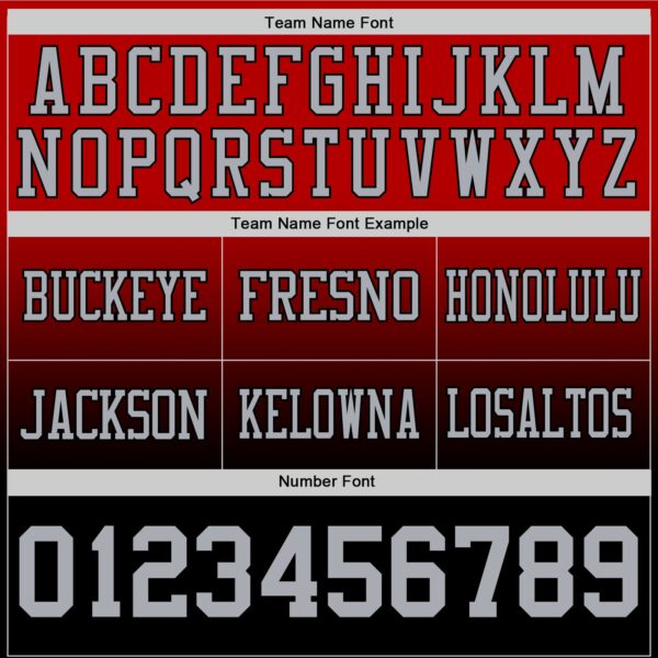Custom Red Gray-Black Authentic Fade Fashion Football Jersey