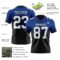 FadeFashion1366-1 Custom Royal White-Black Authentic Fade Fashion Football Jersey