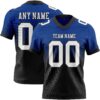 Custom Royal White-Black Authentic Fade Fashion Football Jersey