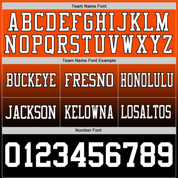 Custom Orange White-Black Authentic Fade Fashion Football Jersey