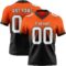 Custom Orange White-Black Authentic Fade Fashion Football Jersey