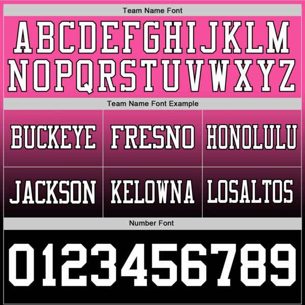 Custom Pink White-Black Authentic Fade Fashion Football Jersey