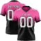 FadeFashion1369 Custom Pink White-Black Authentic Fade Fashion Football Jersey