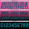 Custom Pink Teal-Black Authentic Fade Fashion Football Jersey