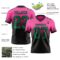 FadeFashion1372-1 Custom Pink Kelly Green-Black Authentic Fade Fashion Football Jersey
