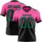 FadeFashion1372 Custom Pink Kelly Green-Black Authentic Fade Fashion Football Jersey