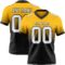 FadeFashion1373 Custom Gold White-Black Authentic Fade Fashion Football Jersey