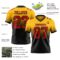 FadeFashion1374-1 Custom Gold Red-Black Authentic Fade Fashion Football Jersey
