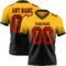 FadeFashion1374 Custom Gold Red-Black Authentic Fade Fashion Football Jersey