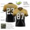 FadeFashion1375-1 Custom Old Gold White-Black Authentic Fade Fashion Football Jersey