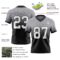 FadeFashion1377-1 Custom Gray White-Black Authentic Fade Fashion Football Jersey