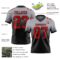 FadeFashion1378-1 Custom Gray Red-Black Authentic Fade Fashion Football Jersey