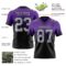 FadeFashion1381-1 Custom Purple Gray-Black Authentic Fade Fashion Football Jersey