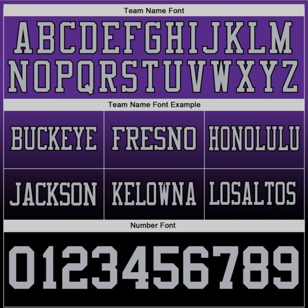 Custom Purple Gray-Black Authentic Fade Fashion Football Jersey