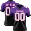 Custom Purple White Black-Pink Authentic Fade Fashion Football Jersey