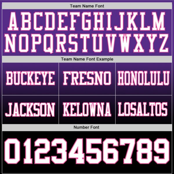 Custom Purple White Black-Pink Authentic Fade Fashion Football Jersey