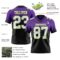 FadeFashion1387-1 Custom Purple White Black-Neon Green Authentic Fade Fashion Football Jersey